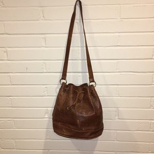 JONES New York - Brown Leather Bucket Bag